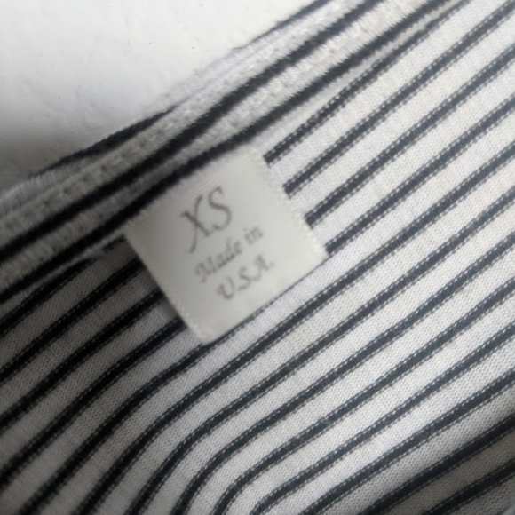 Francesca's Blk/White Stripe CrissCross Back Tank - Picture 3 of 6